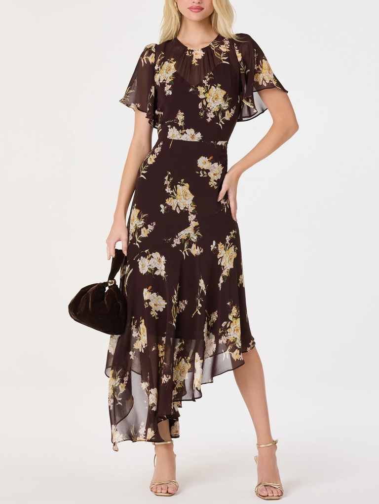 ASTR The Label floral bridesmaid rehearsal dinner dress