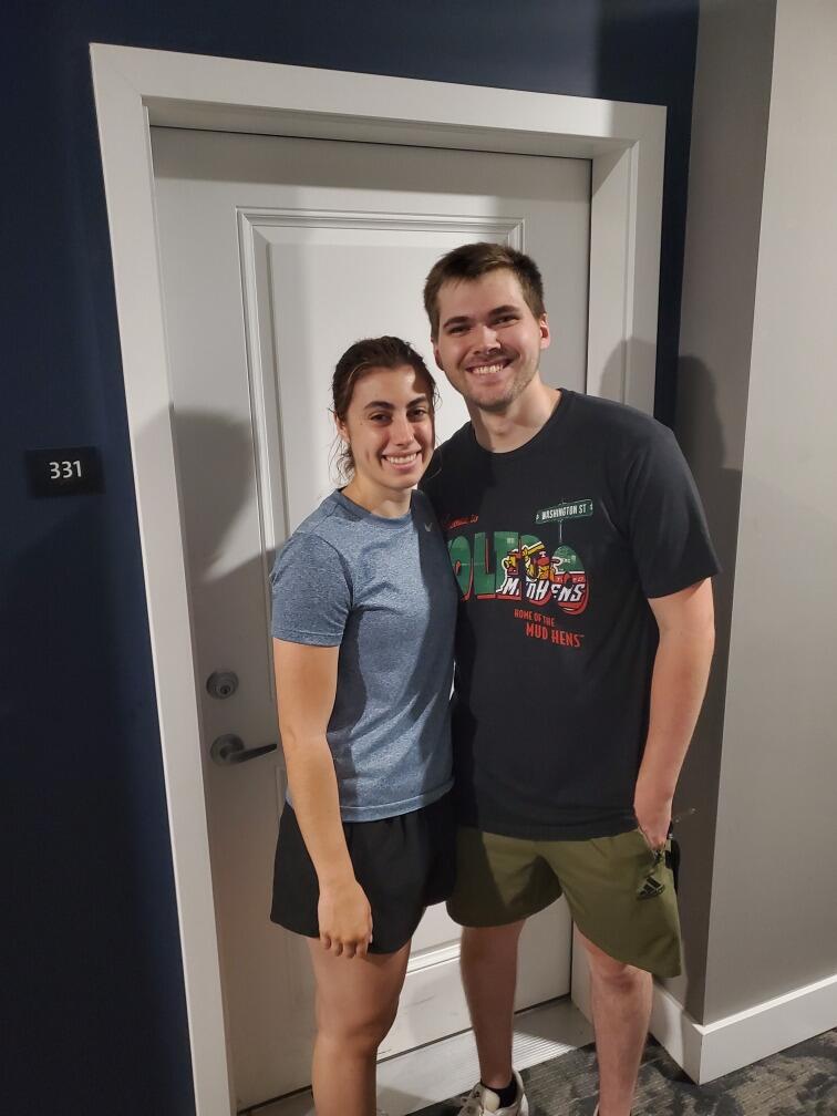 After Danielle graduated from college, they moved into their first apartment together. 