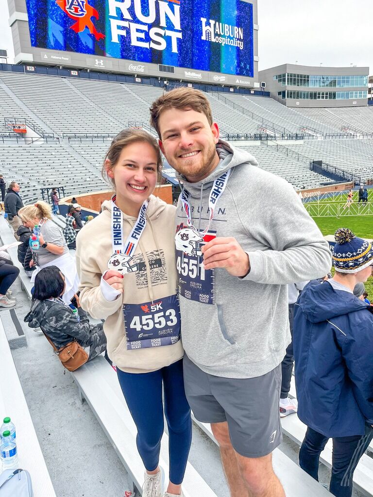 Cason and Sophie ran their first 5k! 