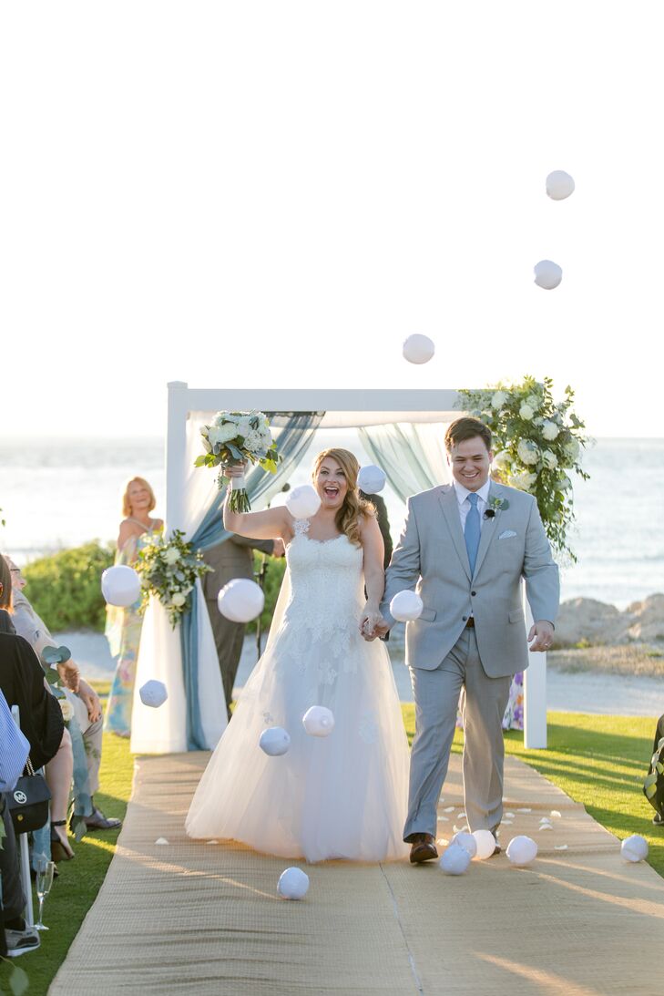 Small Tossed Beach Balls During Recessional