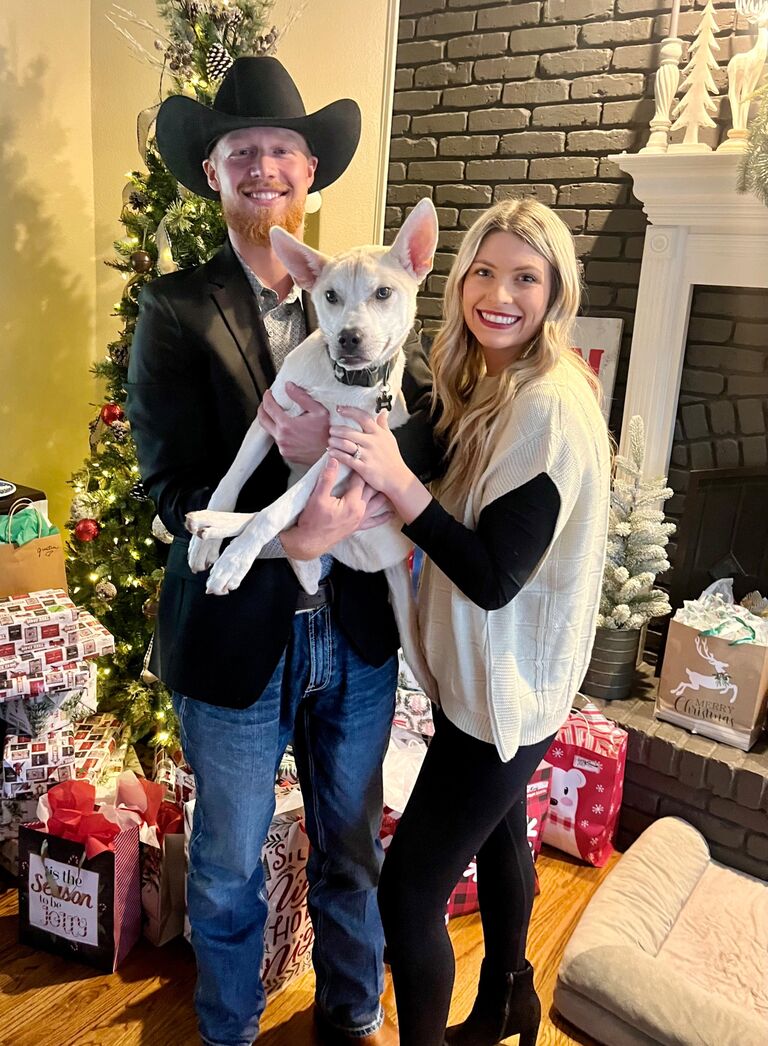 First Christmas with our fur baby Draco