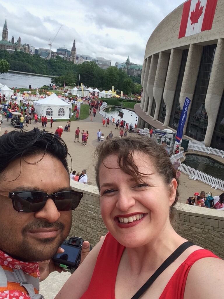 Celebrating Canada's 150th Birthday (not seen in this picture the rain,Sharon or Alex).