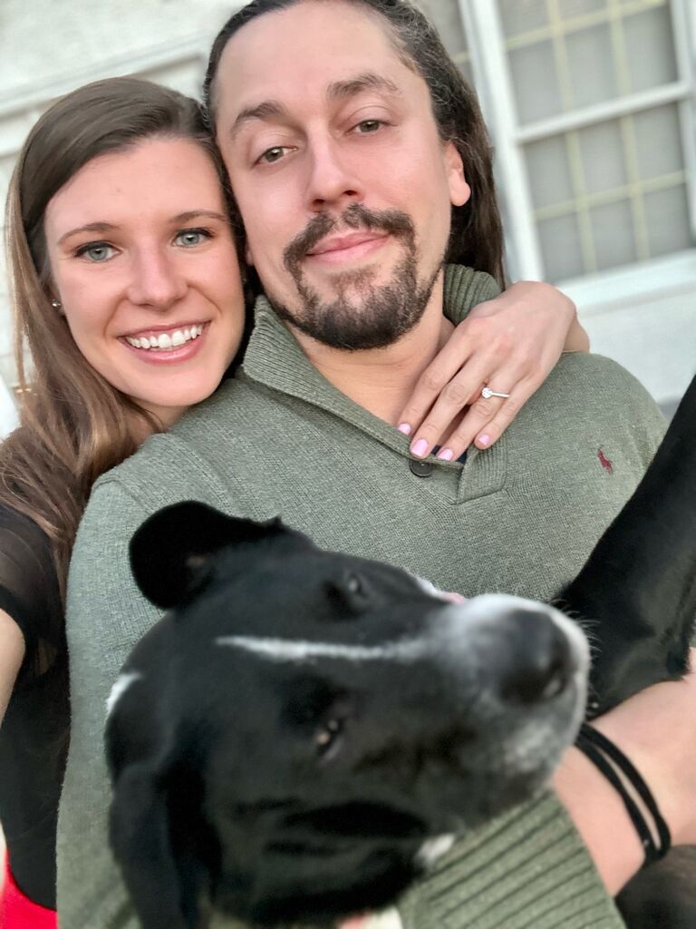 Jett extremely happy on the engagement day