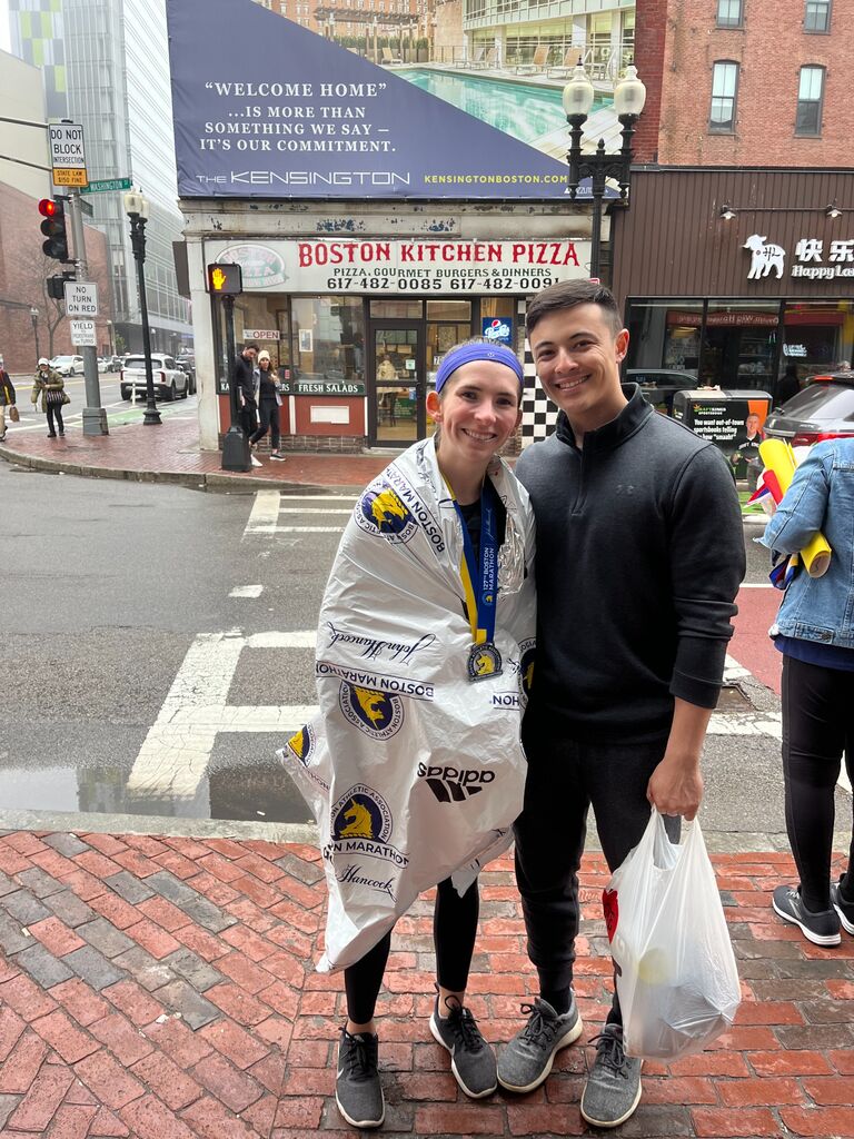 Ashley runs the Boston Marathon