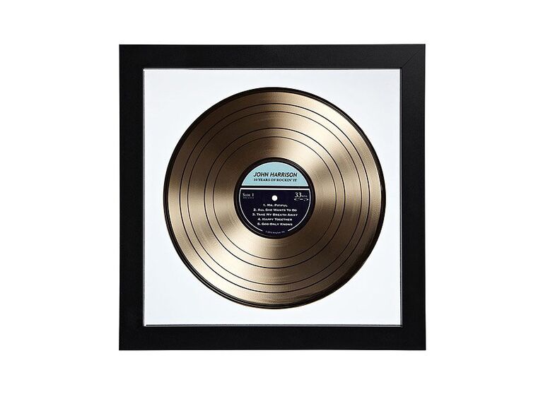 Custom record wall art anniversary gift for parents