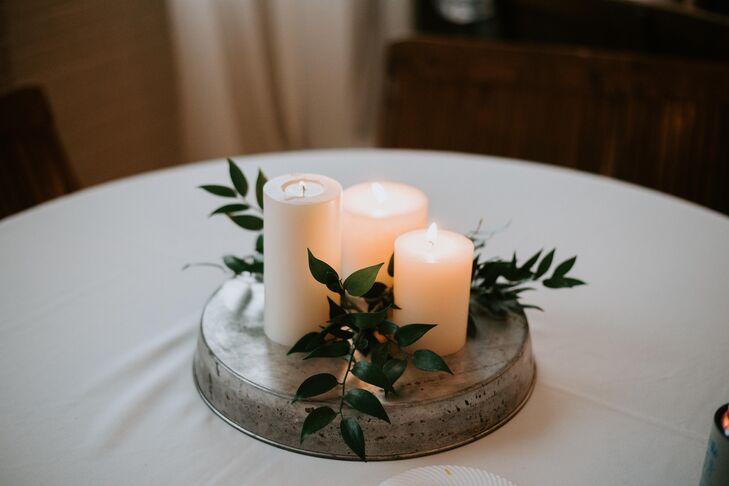 pillar candle centerpiece