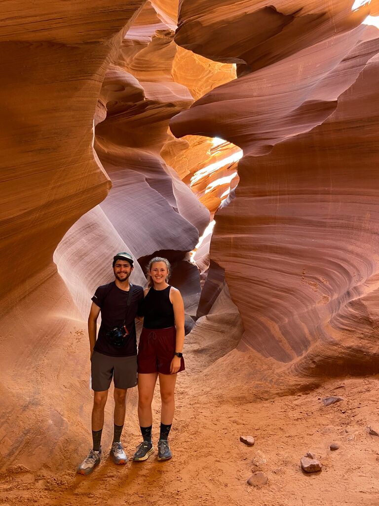 Taking a tour through Antelope Canyon in Arizona