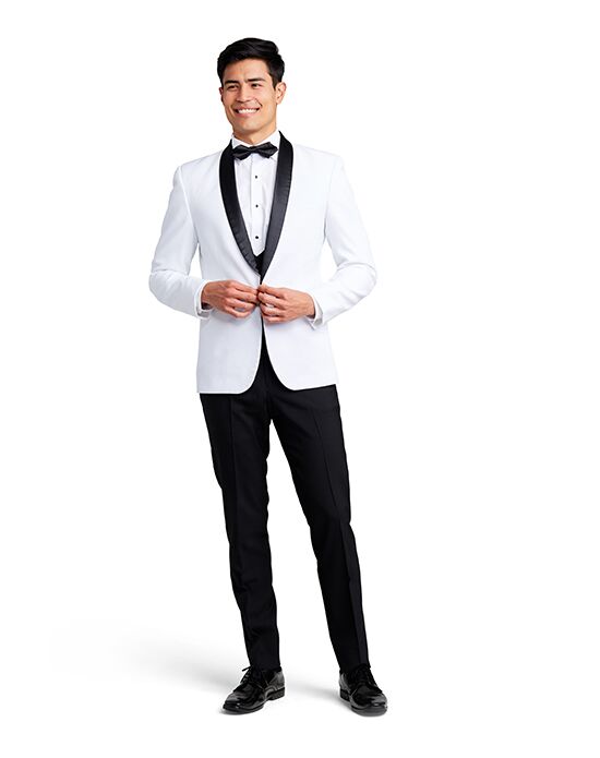 Stitch & Tie White Lorenzo Tuxedo Wedding Tuxedo | The Knot