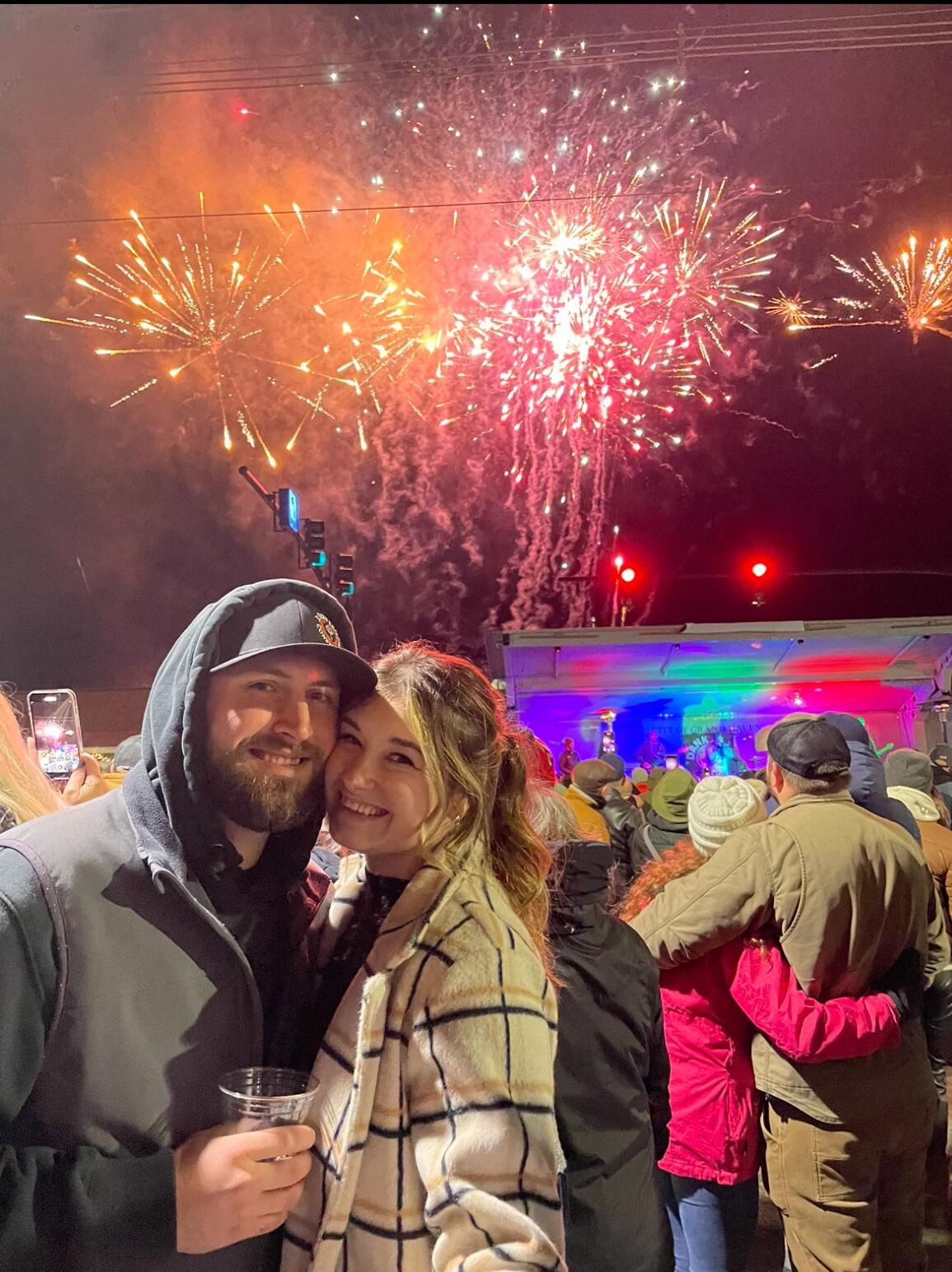 We spent our three year anniversary with my family and celebrated in Grand Haven (our new home) with the ball drop and fireworks. It felt great to be engaged and wedding planning to mark our three years together!