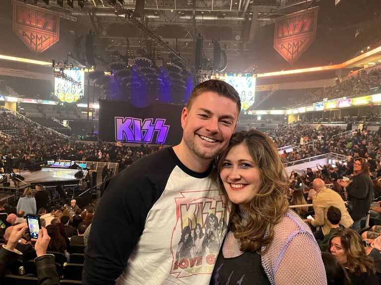 KISS Concert-- Blake went for the music; Allie went for the big hair and 80s makeup. 