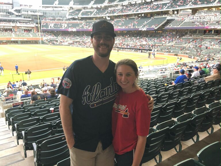 The first of MANY Braves games we would attend together- also the first stop on our journey to all 32 MLB stadiums together.