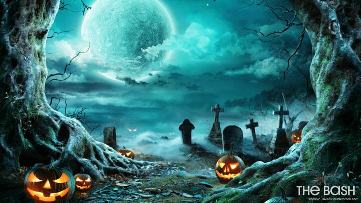 Spooky Halloween Zoom Background - Graveyard