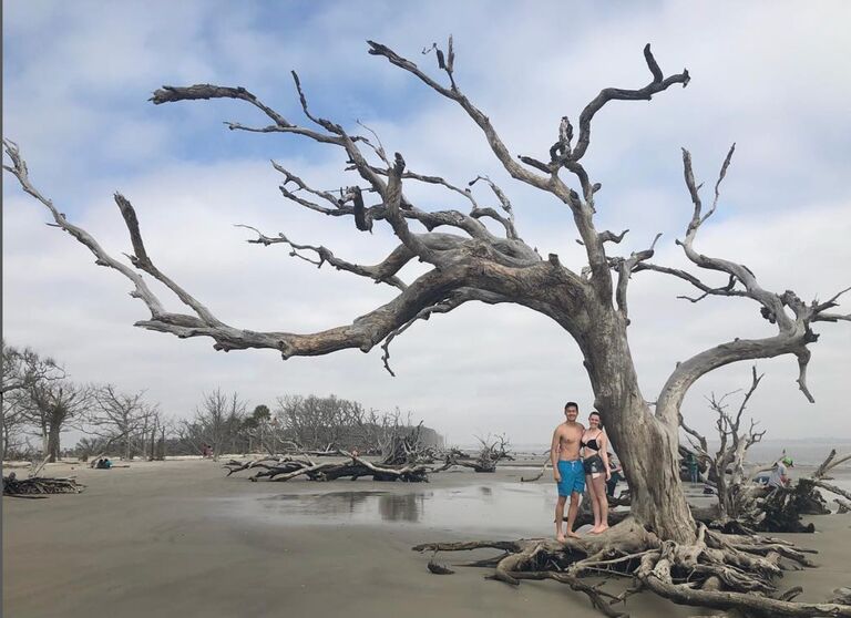 Charlie and I grew apart the rest of high school but reconnected in the fall of 2018. In January of 2019, we started dating while Charlie was a sophomore at GA Tech and I was a freshman at UGA. We dated through college and fell in love. 