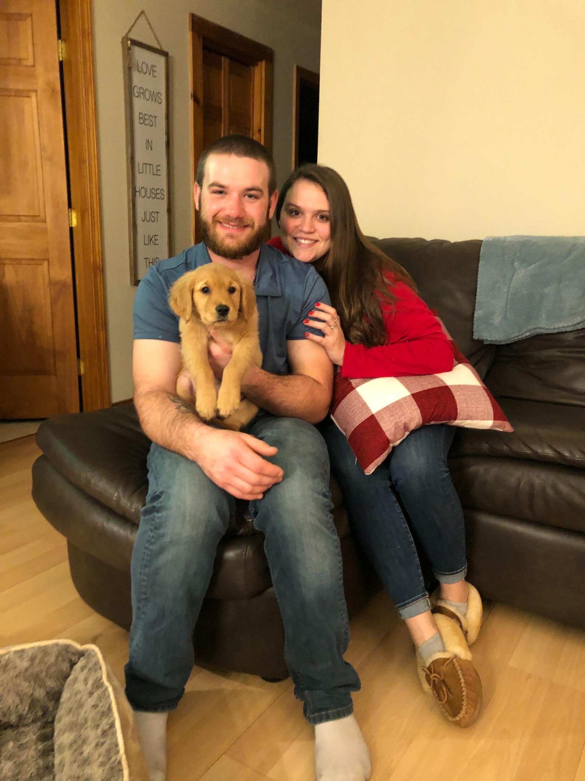 We got our first dog together, Hazel!