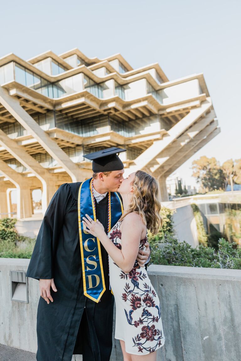Steven graduated from UCSD with a bachelor's degree in Real Estate Development! Kiley celebrated by surprising him on his birthday with a handmade stole and graduation photos after commencement was cancelled due to the pandemic.