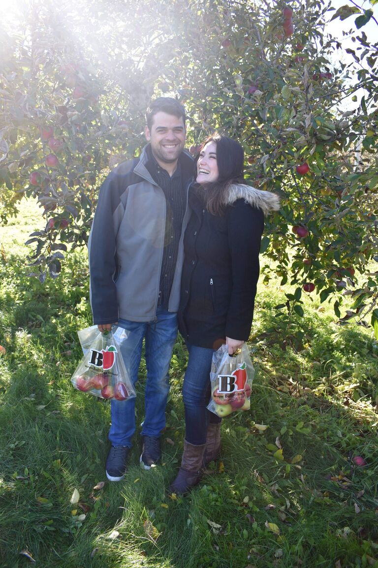 First time apple picking together