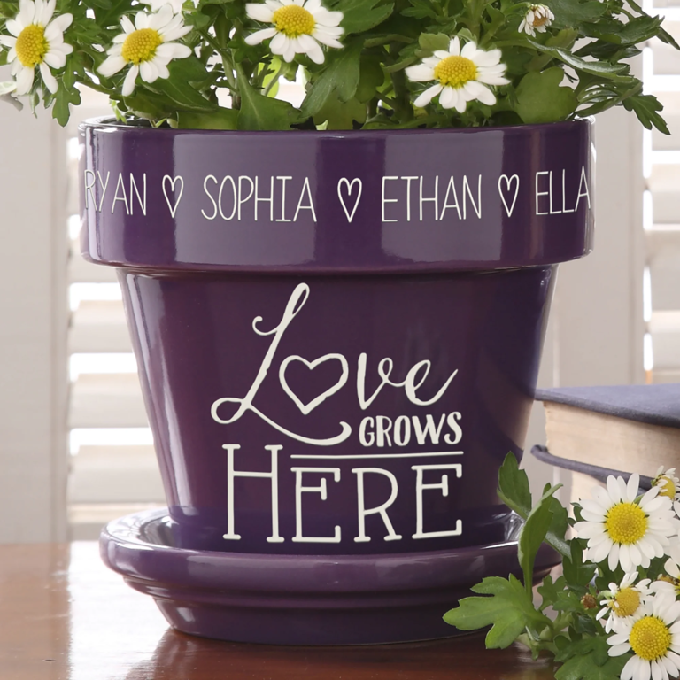 Personalized flower pot for the best anniversary gift