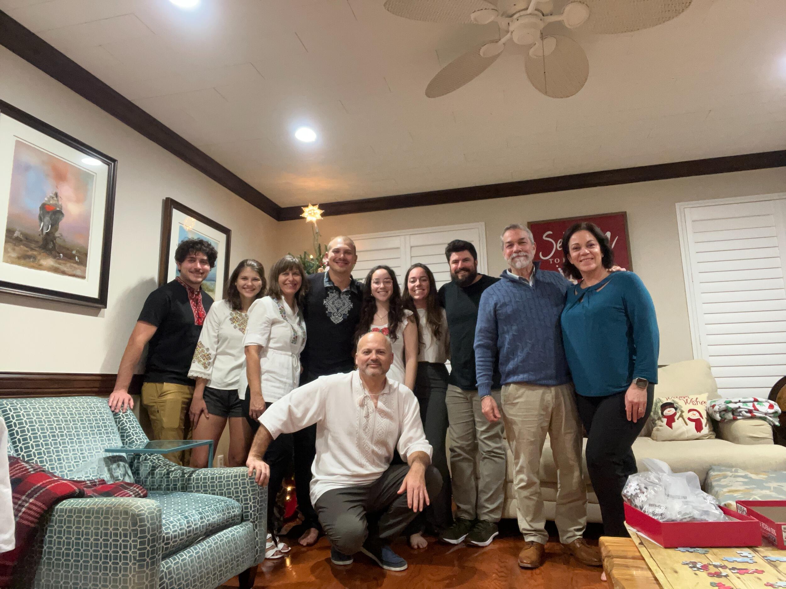 Devon's first Christmas in Florida! Featuring us wearing the classic Ukrainian vyshyvankas. 