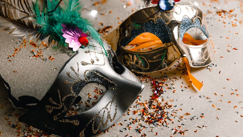 King and Queen Mardi Gras Masks