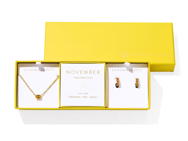 Birthstone bridesmaid jewelry gift set from Kendra Scott