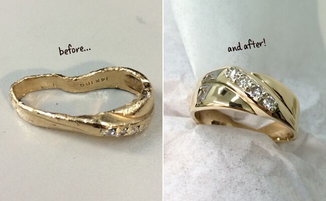 Wedding Ring Went In the Garbage Disposal Before and After | Blog.TheKnot.com
