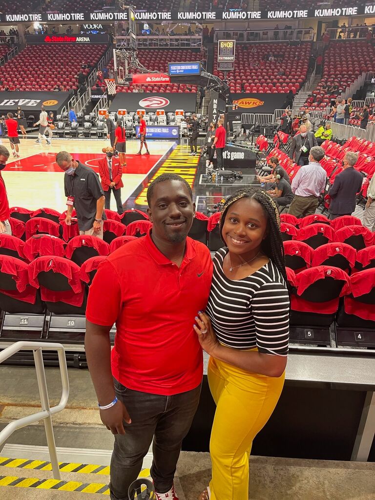 Their first Hawks game! 