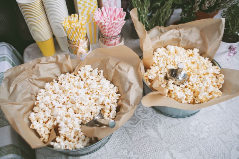 Popcorn bar - birthday party ideas for 8 year olds