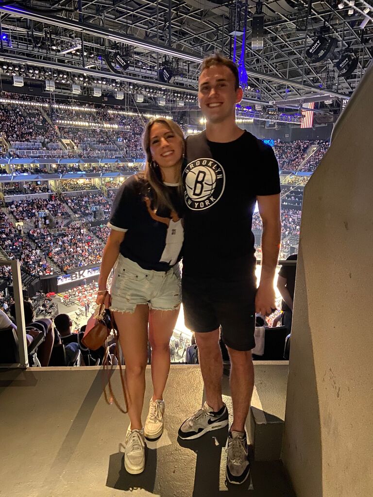 We bought last minute tickets to Game 7 of the 2021 NBA Eastern Conference Semifinals. Although Danielle was born a Knicks fan, John got her to pull for the Nets that day - she's a keeper!