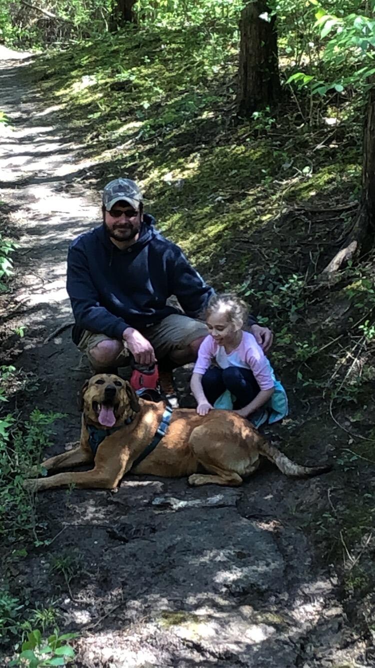 Went hiking a lot with our furr baby and niece