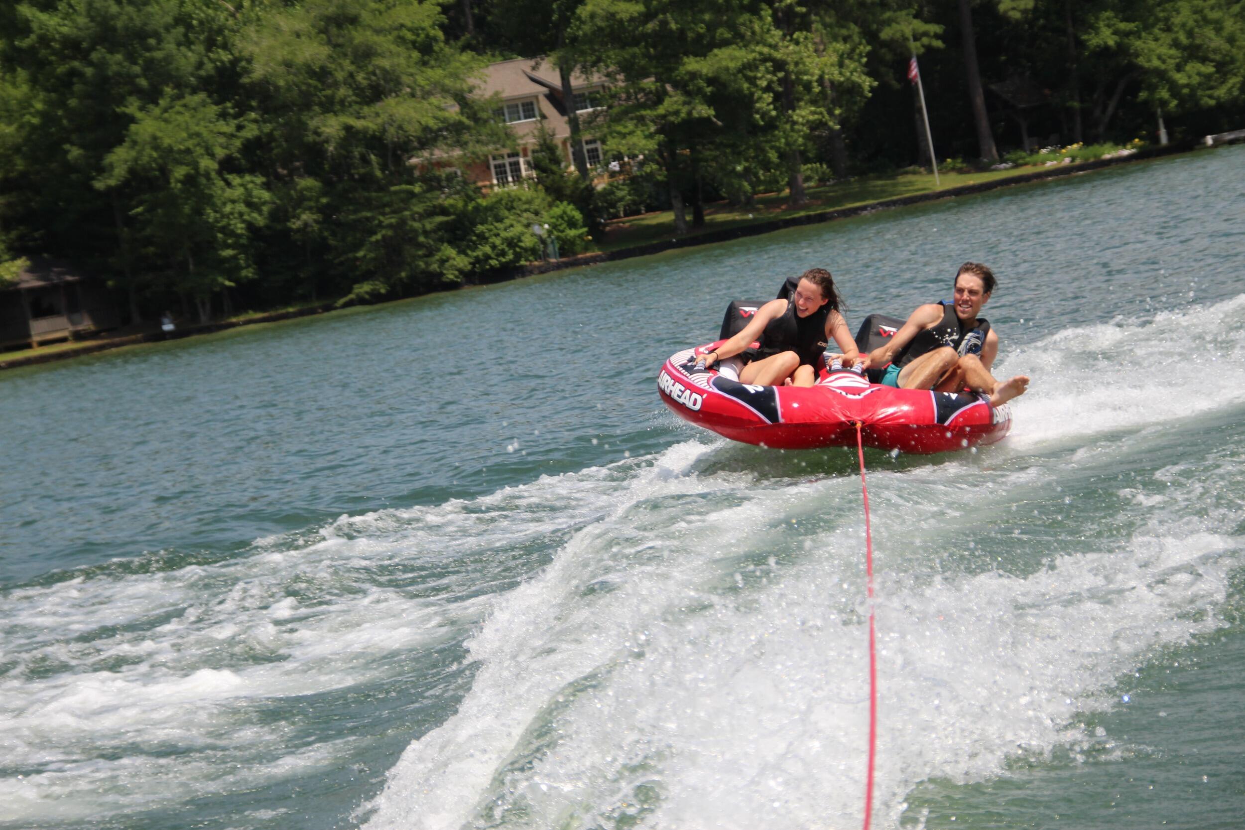 Tubing on Lake Burton