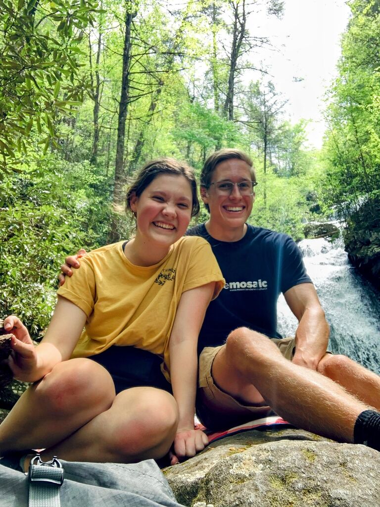 Second date! He took me on a hike, and I made a picnic. (I may or may not have given him an allergic reaction...) 