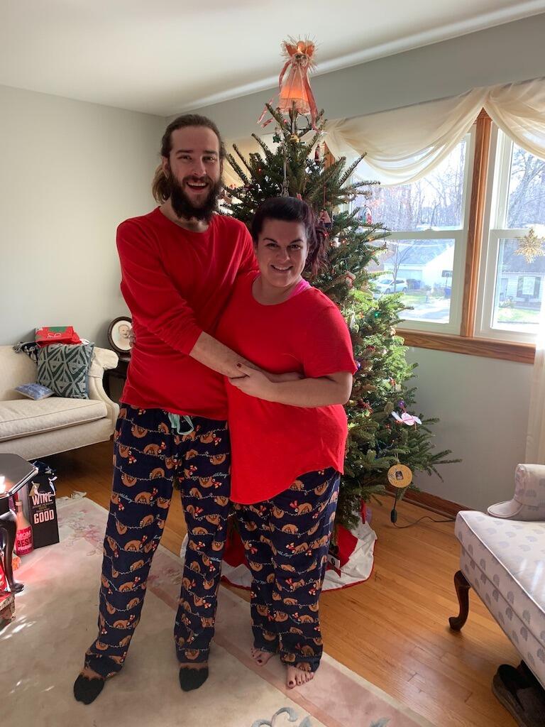 Our first Christmas together, spent between both families!