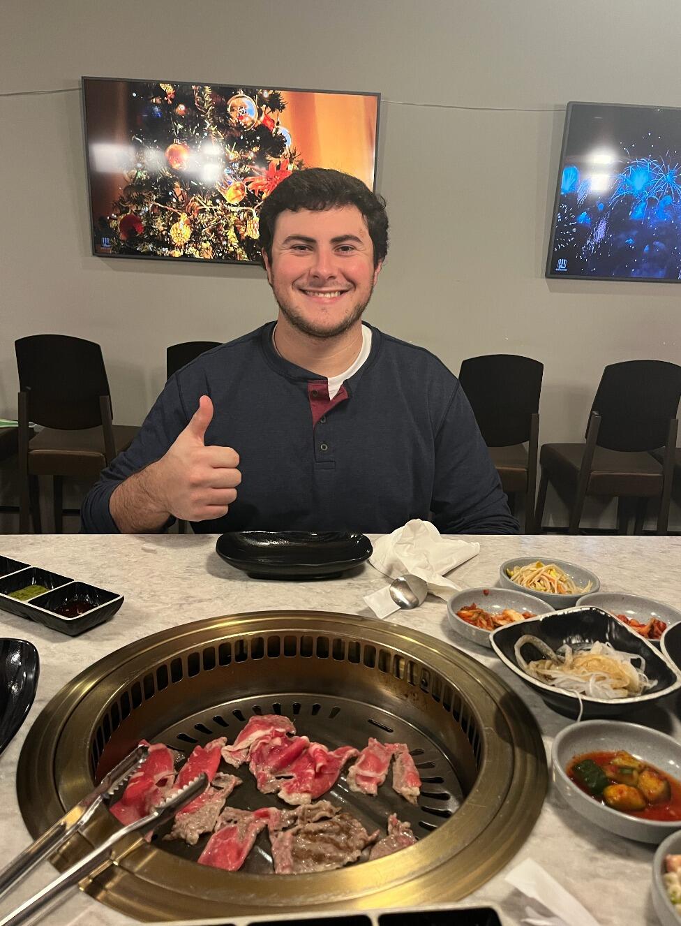 Three years of us celebrated with Korean BBQ!