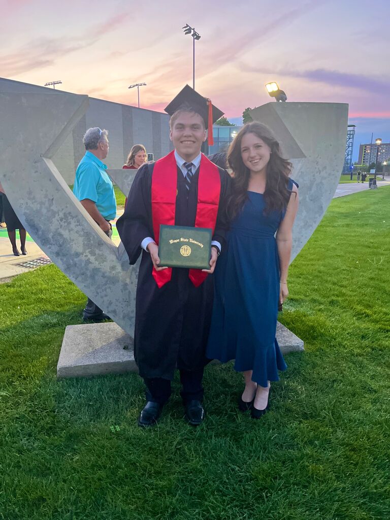 Zachary graduates with his Bachelors