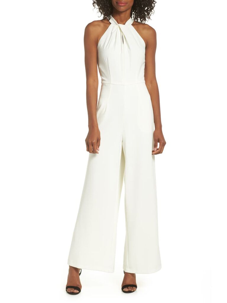 white jumpsuit rehearsal dinner