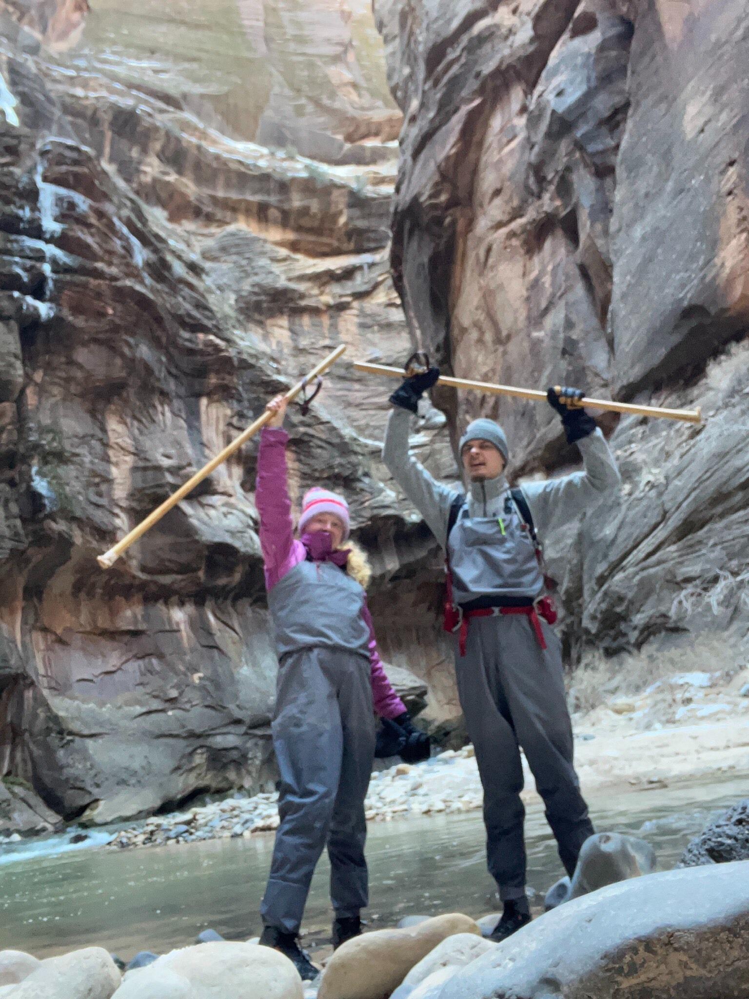 We went to Zion and got experience Angels Landing and the Narrows.