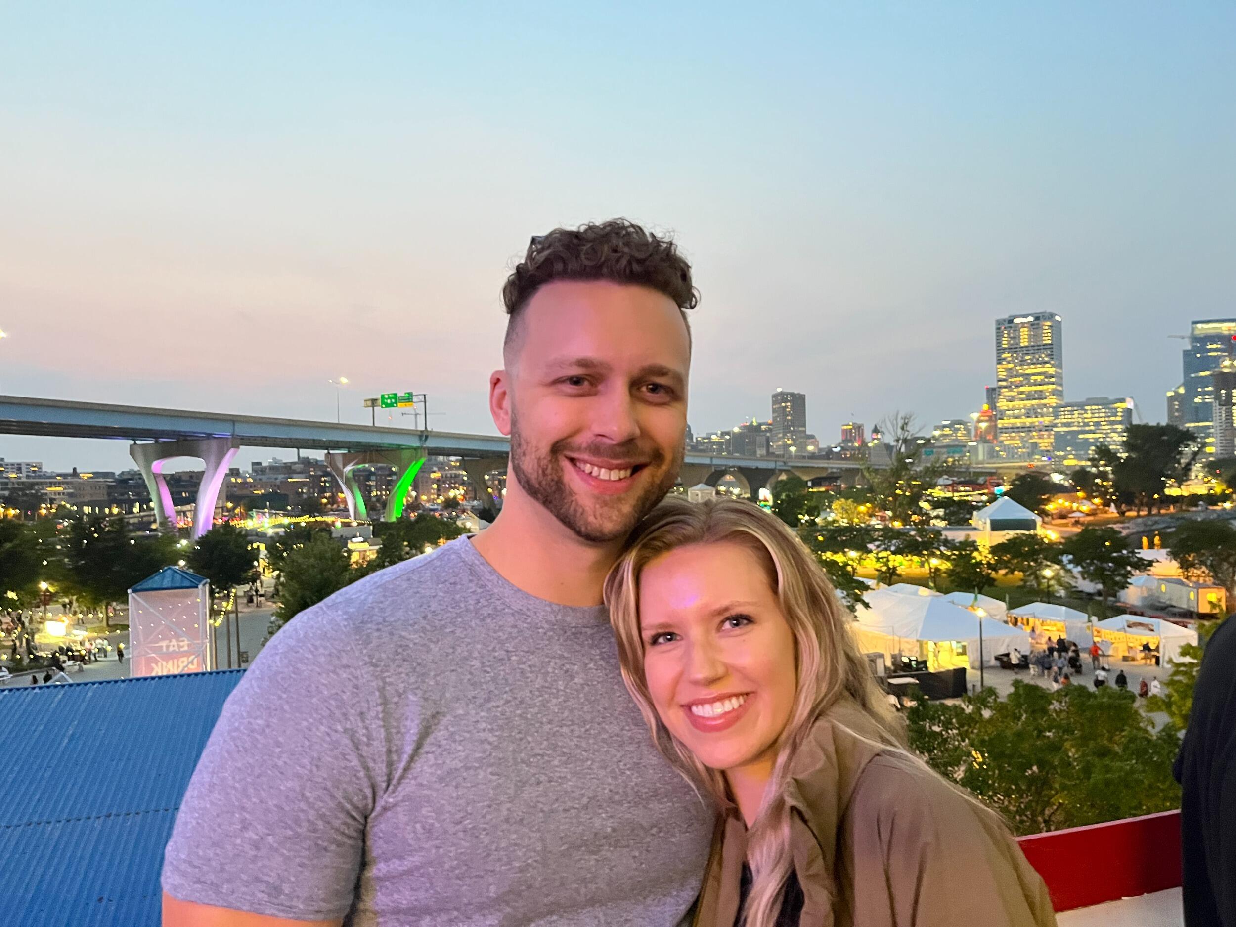 Enjoying our first Summerfest together