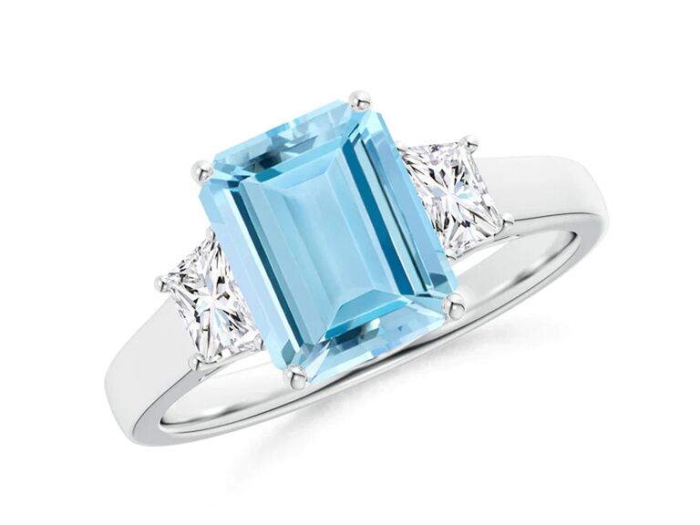 24 Aquamarine Engagement Rings for a Pop of Delicate Color