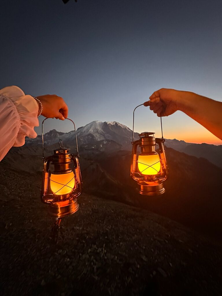 Engagement Photos in Mount Rainer National Park. Jacob is one thoughtful guy, he had messaged WA photographers before our trip planning a photoshoot. Amazon comes in handy when you're on vacation, get engaged, and need a white dress overnight. 
