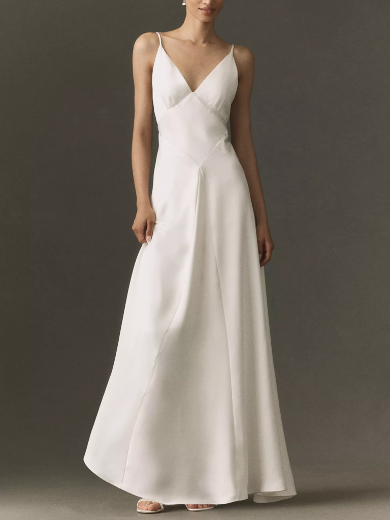 BHLDN maxi slip wedding dress