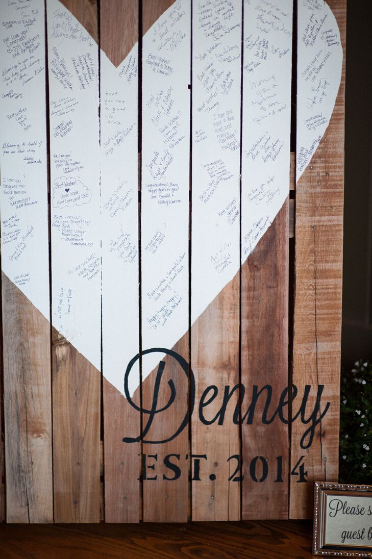 Diy Rustic Painted Wooden Guest Book