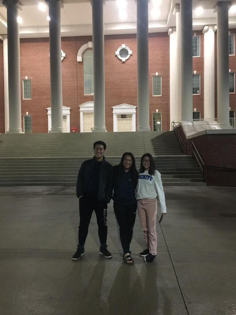 Abby starting college at the same place as Jeddi, sometime in August! With Deryka, Jeddi's sister, in the middle :)