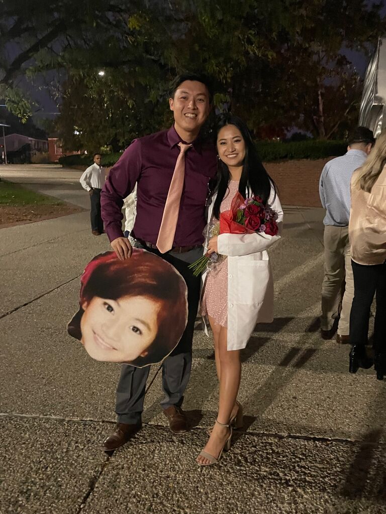 Hannah’s White Coat ceremony at UKCD! Unbeknownst to her, this was the night that Ziyue asked her parents for their blessing to marry her. 