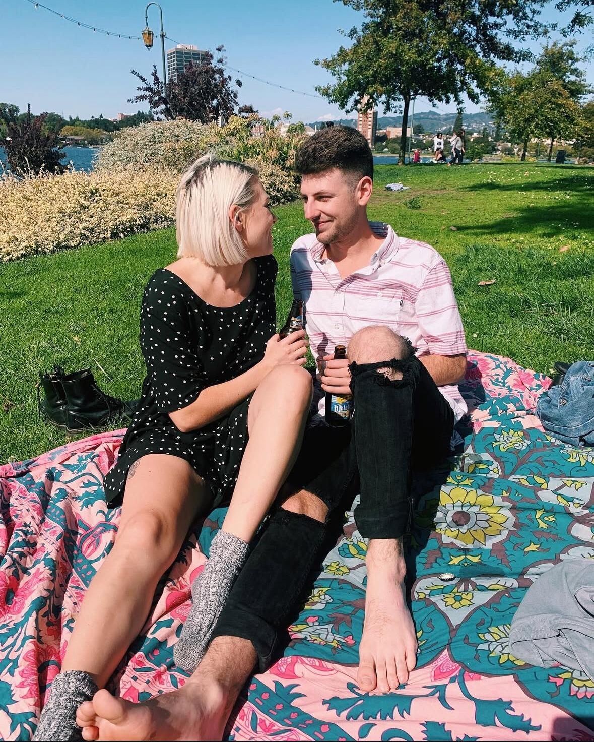 Nani and Conner met in June 2019 when they were 23 years old. Brian Croskey, the wedding officiant and husband of Nani's cousin Amanda, introduced the two. After a night out in Walnut Creek, California, the rest is history.