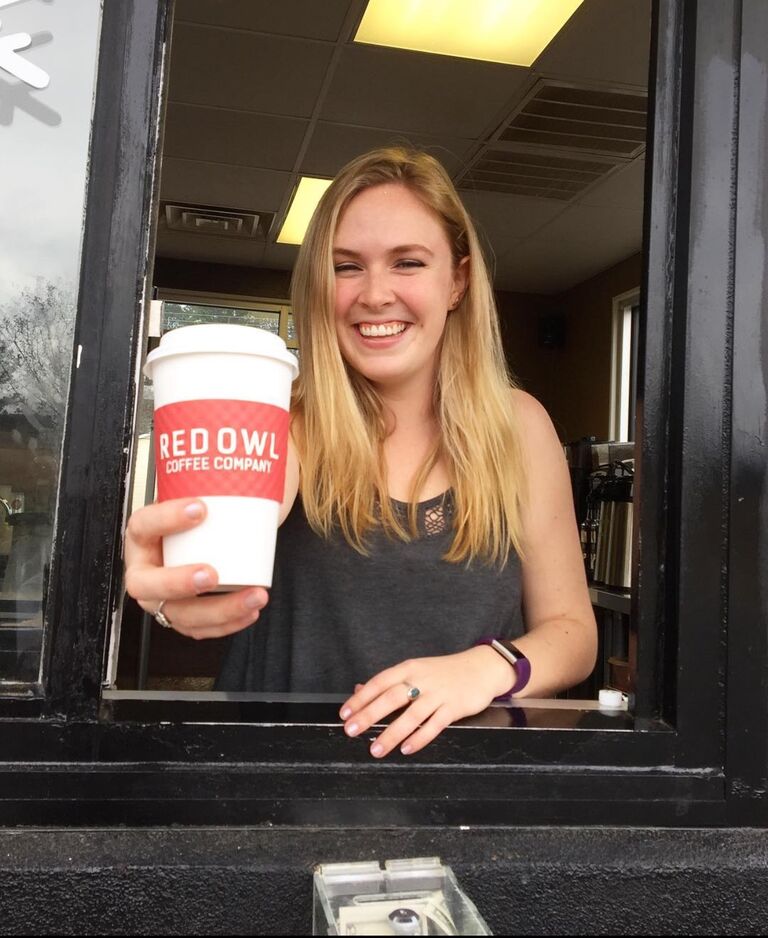 In 2018, Tori was working at a different coffee shop location, unbeknownst to her, that Matt regularly visited. She was alone in the shop until Matt walked in. He was the only customer at the time so there was plenty of awkward direct eye-contact given they hadn't seen each other since high school. 