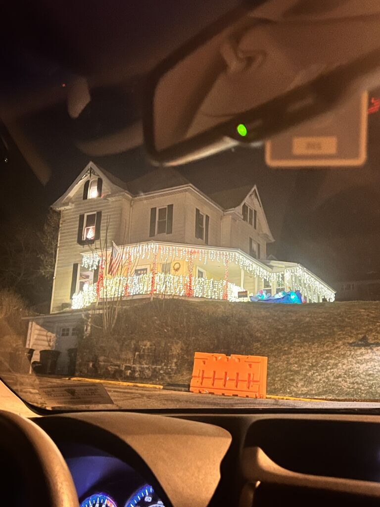 We went around Morgantown looking at Christmas lights!