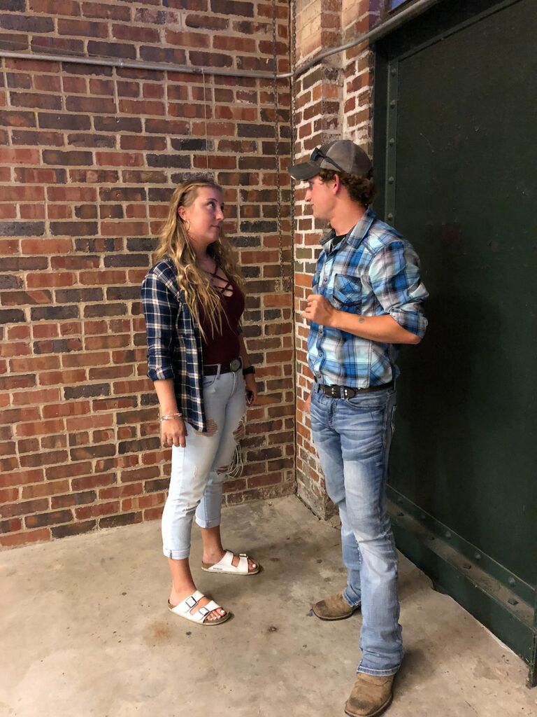 We went to our first concert together (Thomas Rhett). Featuring the infamous "Can you please just smile for a picture" look...