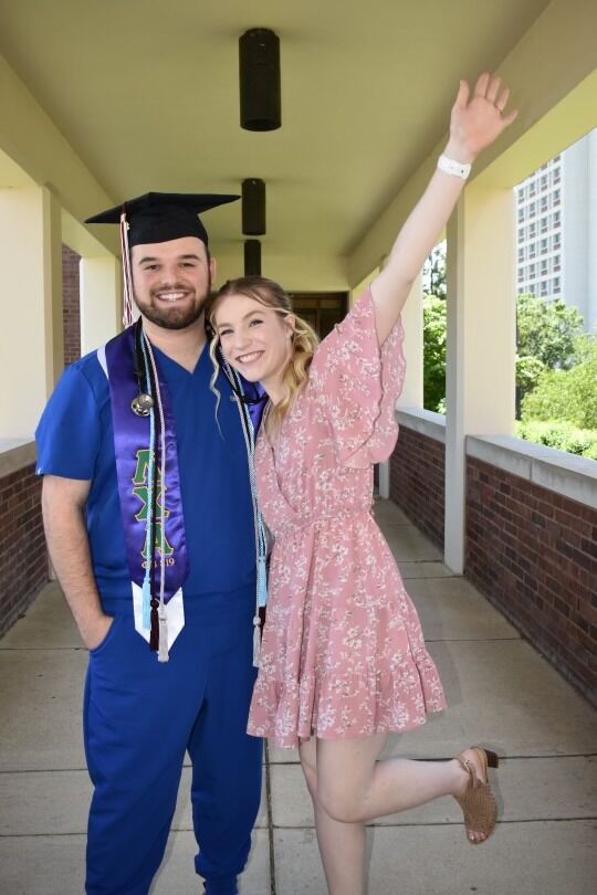 Celebrating Jake Graduating College