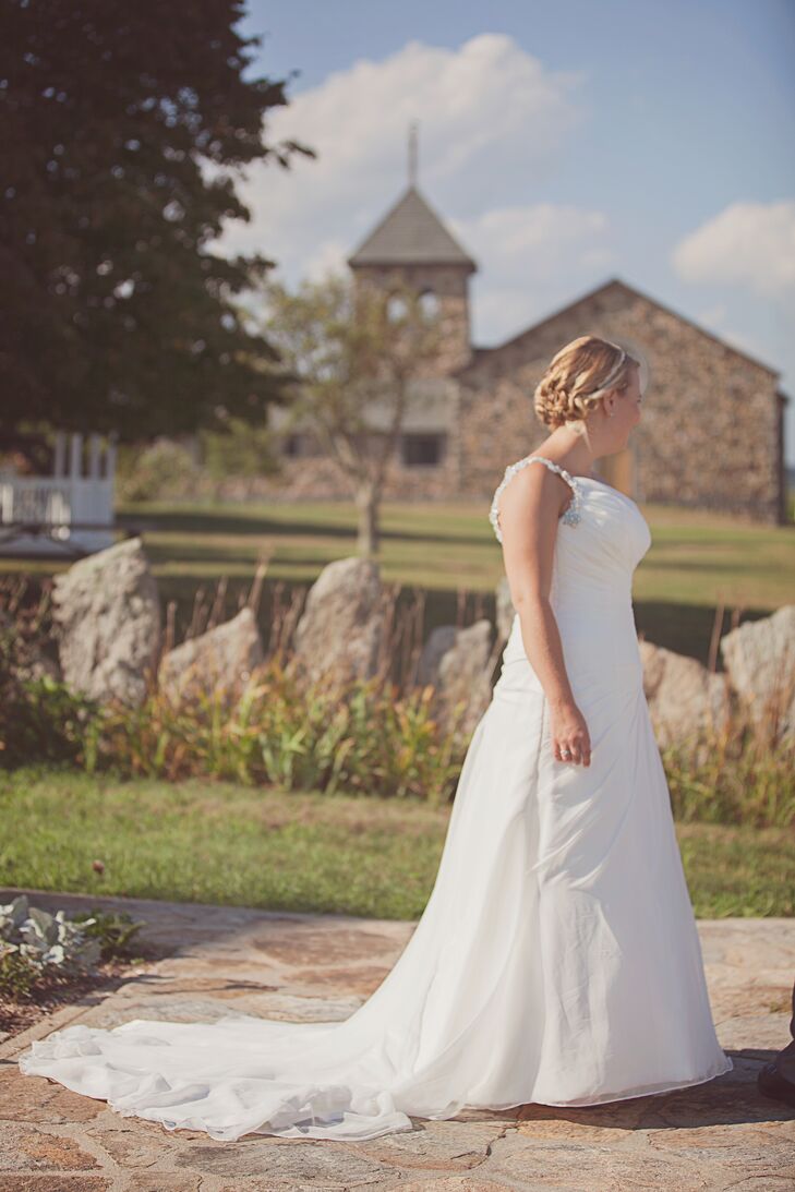 A Line Sleeveless Wedding Dress From Vows