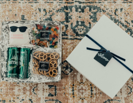 Welcome basket for out-of-town wedding guests